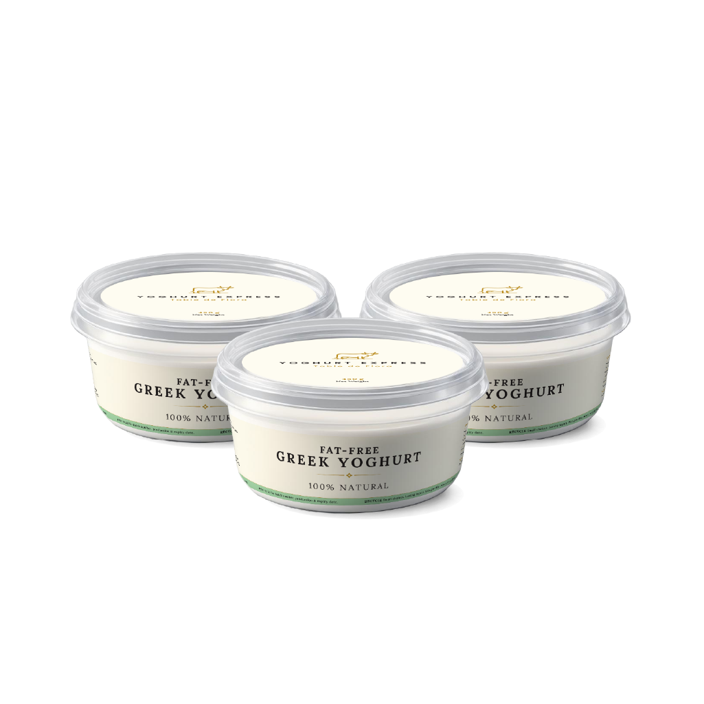 3 Fat-Free Plain Greek Yoghurt